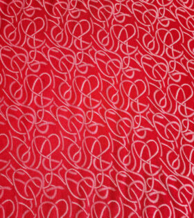 Embossed Charmeuse Satin - Red
