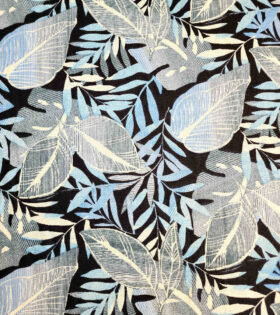 Imported Printed Linen - Baby Blue