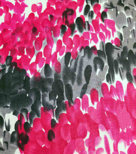 Imported Printed Linen - Cerise Pink