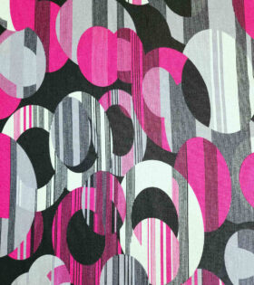 Imported Printed Linen - Cerise Pink