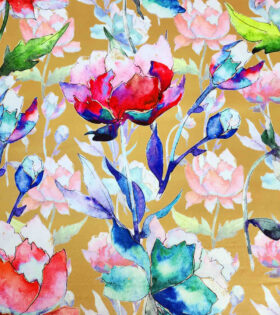 Digital Printed Duchess Satin - Floral