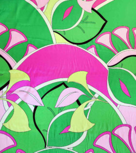 Digital Printed Stretch Satin - Dusty Pink