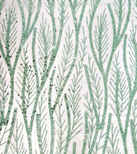 Leaf Sugar Metallic Tulle - Mint