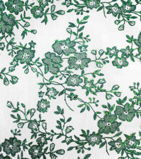Flower Sugar Metallic Tulle - Bottle Green