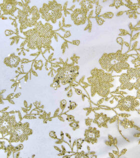 Flower Sugar Metallic Tulle - Gold