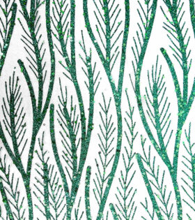 Leaf Sugar Metallic Tulle - Bottle green