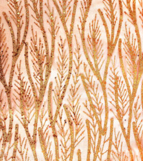 Leaf Sugar Metallic Tulle - Burnt Orange