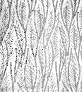 Leaf Sugar Metallic Tulle - Silver
