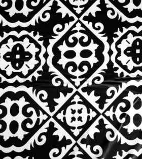 Lerato Silk Satin - Abstract - Black