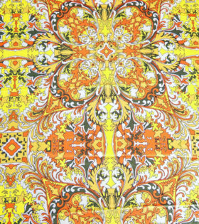 Lerato Silk Satin - Abstract - Yellow