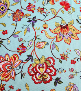 Printed Mini-Matt - Floral - Aqua