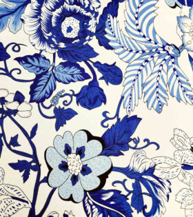Printed Mini-Matt - Floral - Royal Blue