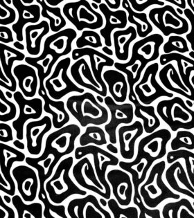 Printed Satin Flow - Abstract - Black