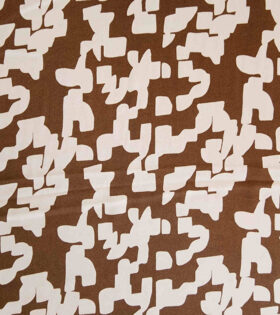 Printed Satin Flow - Abstract - Brown