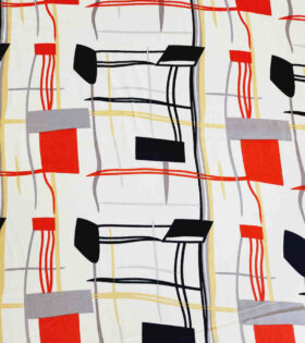 Printed Satin Flow - Abstract - Grey