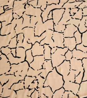 Printed Satin Flow - Abstract - Nude