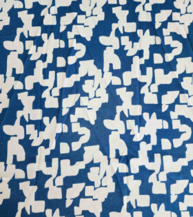 Printed Satin Flow - Abstract - Sky Blue