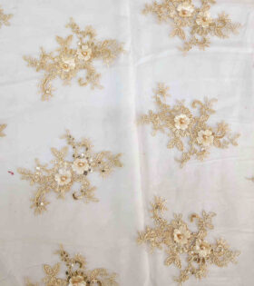 Corded Daisy Tulle - Beige