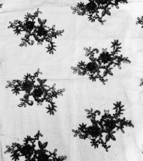 Corded Daisy Tulle - Black