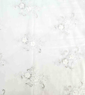 Corded Daisy Tulle - White