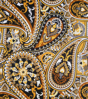 Printed Scuba - Abstract - Mustard