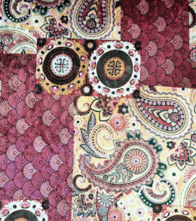 Printed Velvet - Bohemian - Purple