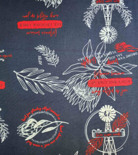 Printed Mini-Matt - Afrikaans - Navy Blue