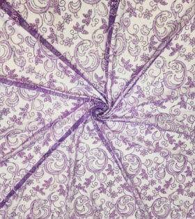 Embroidered Tulle - Purple