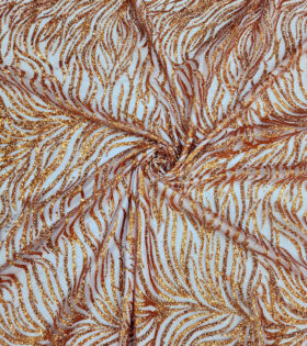 Glitter Tulle - Rust