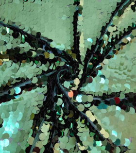 Disco Spangle Tulle - Bottle Green
