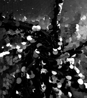Disco Spangle Tulle - Black