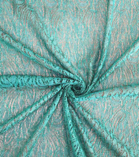 Metallic Crochet Lace - Jade