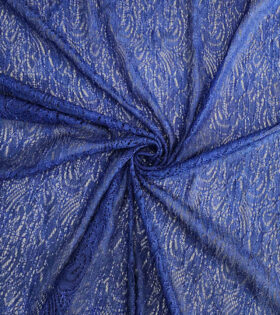 Metallic Crochet Lace - Royal Blue