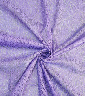 Metallic Crochet Lace - Purple