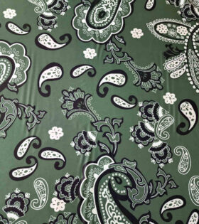 Lerato Silk Satin - Abstract - Bottle green