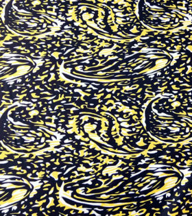 Lerato Silk Satin - Abstract - Black