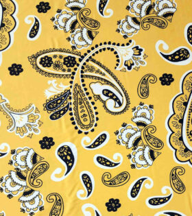 Lerato Silk Satin - Abstract - Mustard