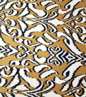 Lerato Silk Satin - Abstract - Old Gold