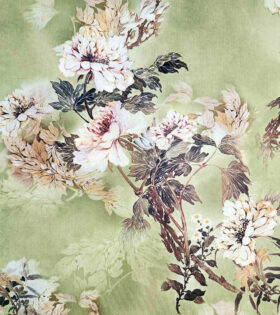 Printed DTY - Floral - Apple Green