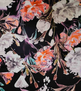 Printed DTY - Floral - Black