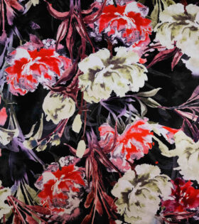 Printed DTY - Floral - Black