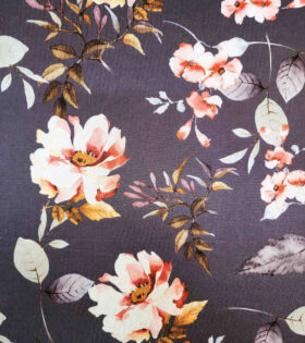 Printed DTY - Floral - Dark Grey