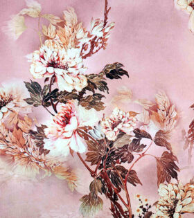 Printed DTY - Floral - Dusty Pink