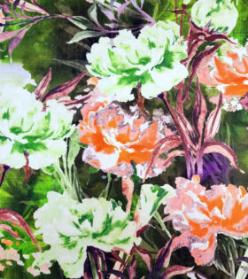 Printed DTY - Floral - Green