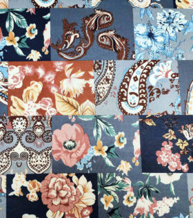 Printed DTY - Floral - Navy Blue