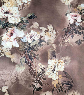 Printed DTY - Floral - Brown