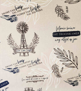 Printed Mini-Matt - Afrikaans - Grey