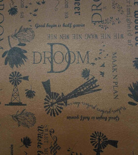PVC Leather - Afrikaans - Brown