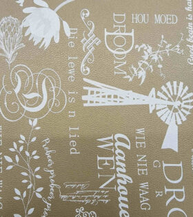 PVC Leather - Afrikaans - Beige
