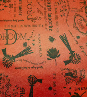 PVC Leather - Afrikaans - Red